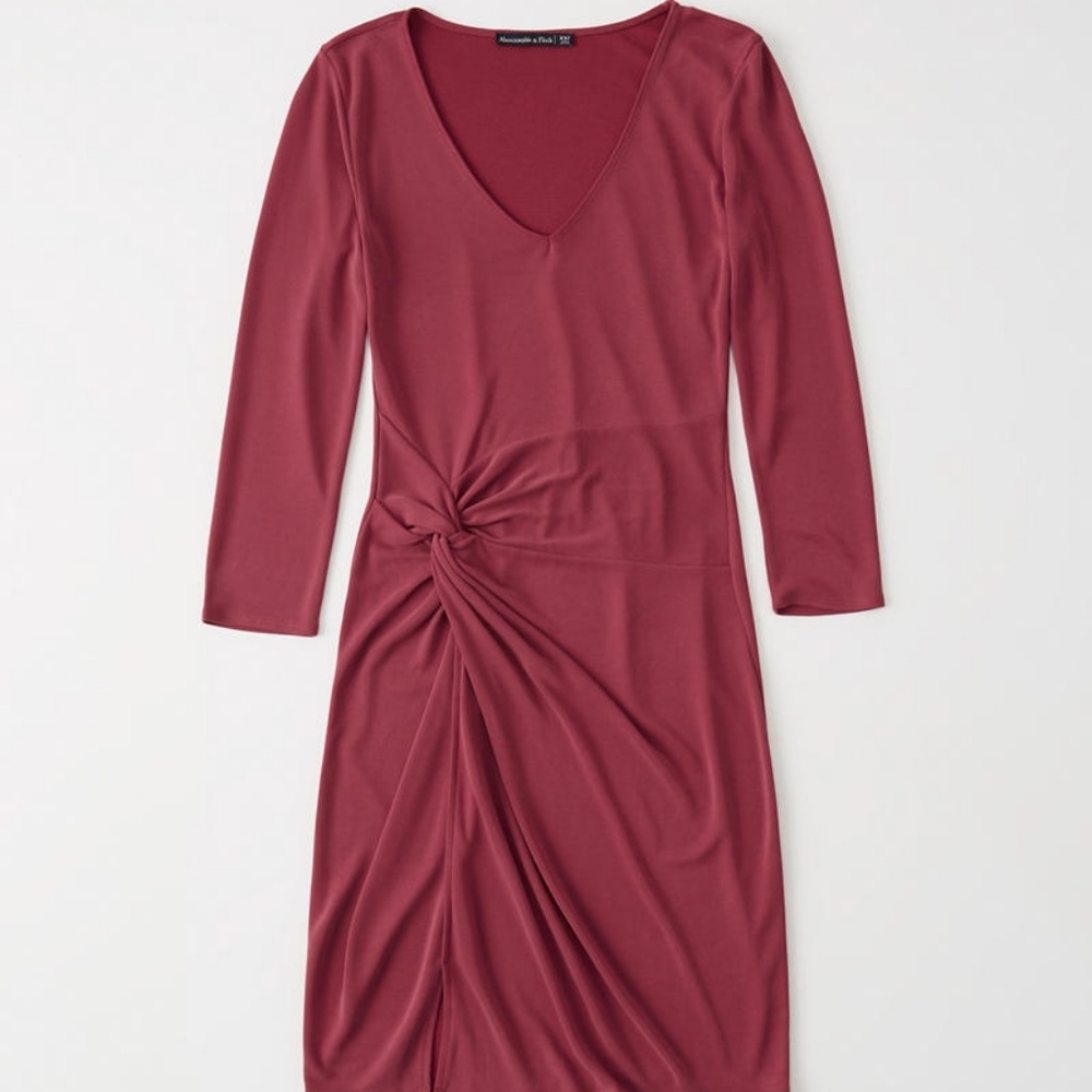 A+F Red Knot Front Dress